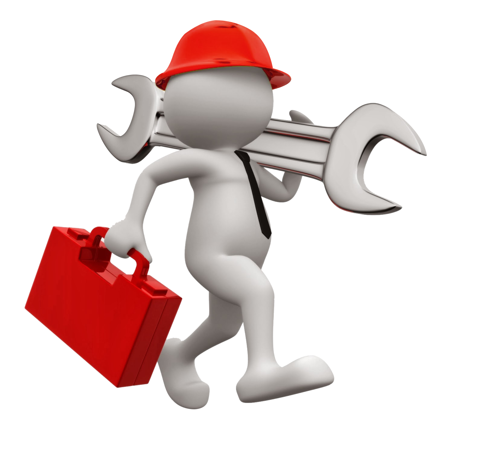 Tecnico representado por un muñeco